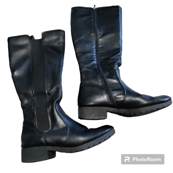 Black long boots size 8.5 - Picture 5 of 12